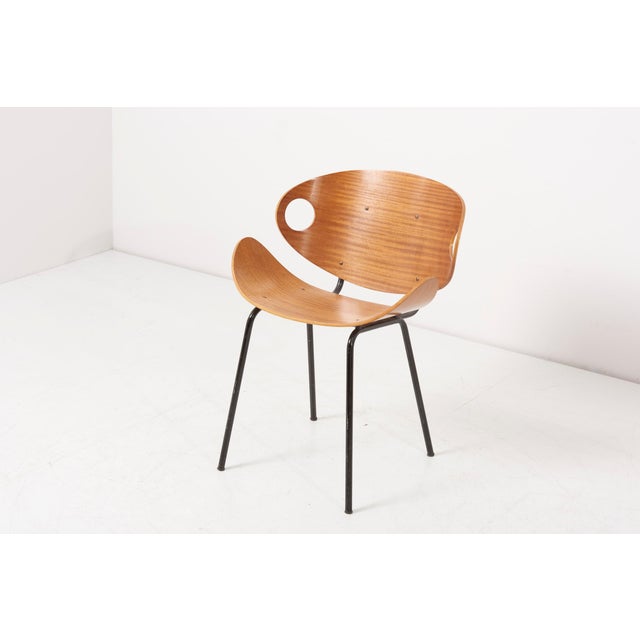 Wood Set of Chair and Stool by Olof Kettunen for Merivaara, Finland, 1950s For Sale - Image 7 of 13
