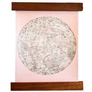 Ballerina Pink Mini Moon Chart Art Print Canvas For Sale