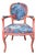 The Coral Empress" Avant-Garde Jewel-Toned Reupholstered Accent Chair For Sale
