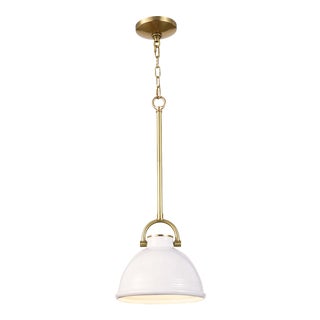 Regina Andrew Eloise Ceramic Pendant Small in White For Sale