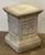 A fine English garden plinth or pedestal of composition stone - for use as an ornamental garden feature or display...