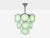 Mid-Century Modern, Small Pendant Light or Chandelier, Mint Green Murano Glass, Chrome, USA, 1960s A mid-century modern...