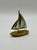 Vintage Elgin Sailboat Desk Clock | Mid-Century Brass & Chrome Nautical Miniature Timepiece For Sale In Chicago - Image 6 of 6