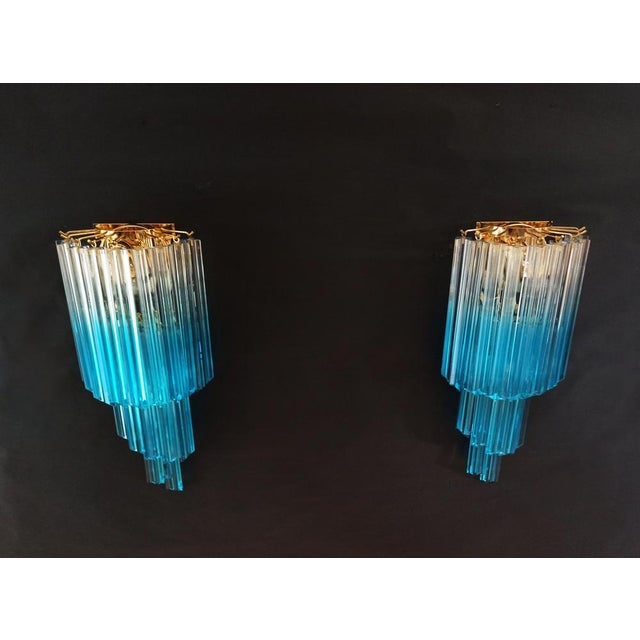 Quadriedri Murano Prism Wall Sconces, 1990, Set of 2 For Sale - Image 6 of 16