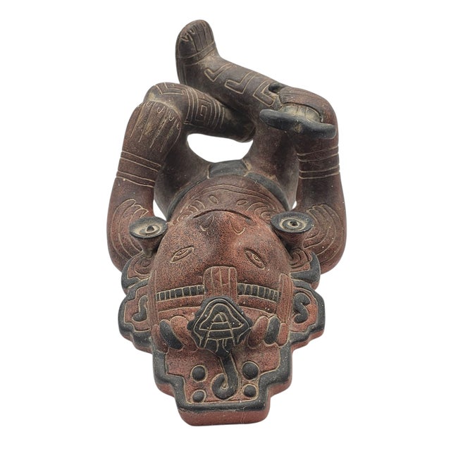 Large Pre Columbian Style Figural Pottery Sculpture 14" For Sale In San Francisco - Image 6 of 13