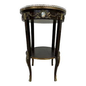 Vintage French Neoclassical Louis XVI Style Marquetry Side Accent Table