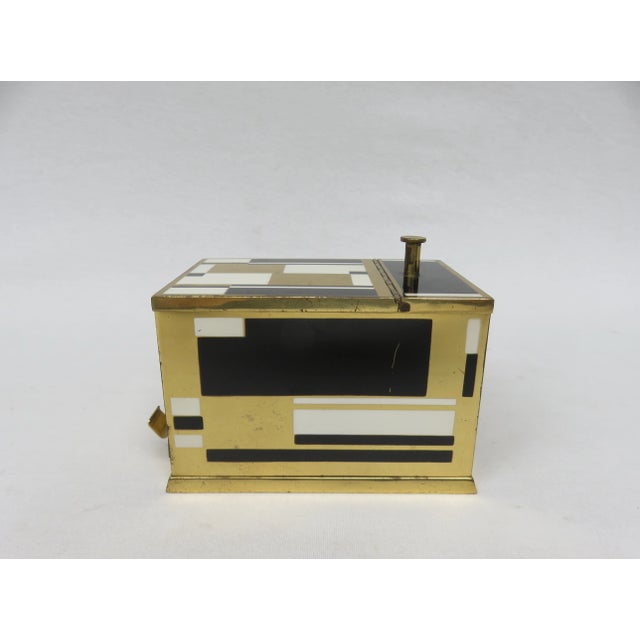 Art Deco Black & White Brass Cigarette Dispenser from Erhard & Söhne For Sale - Image 4 of 15