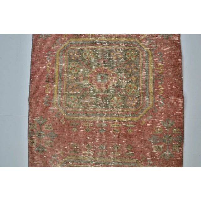 Vintage Turkish Rug, Japandi Style Red Runner For Sale In Phoenix - Image 6 of 10