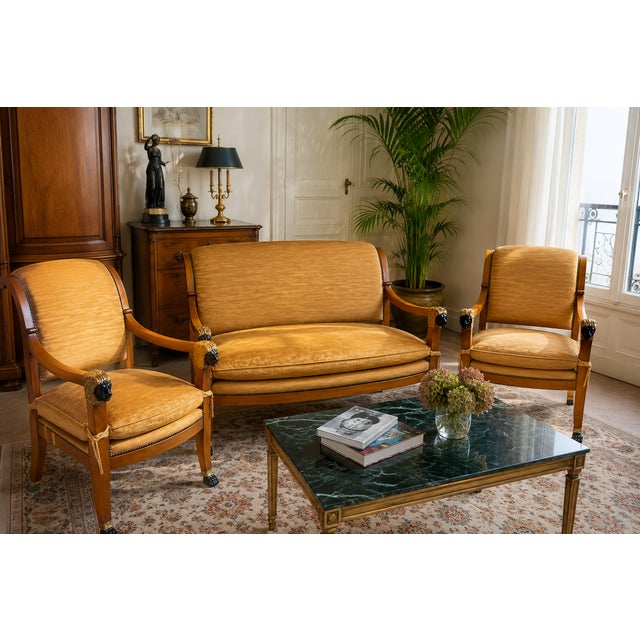 Maison rémy paris — models p6136 and p6137 rare and documented french neoclassical salon set comprising a pair of...