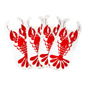 Vintage Hand Printed Lobster Bibs- Set of 4
