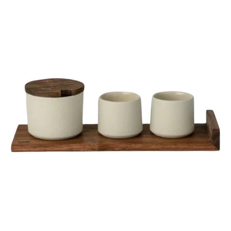 Sugar Bowl, Two Cups and Spoon from Stilleben, Set of 5 For Sale