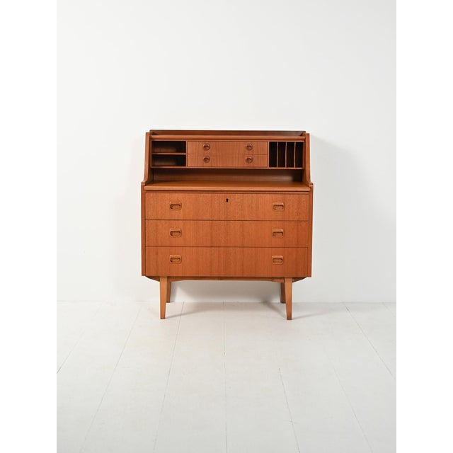 Scandinavian Secretary with Pull-Out Top, 1960s For Sale - Image 3 of 11