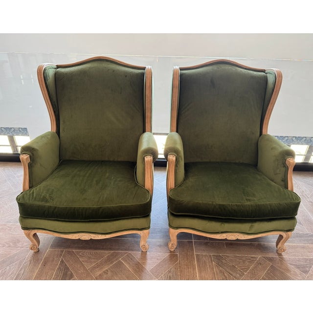 Antique French Wing Armchairs, 1880, Set of 2 For Sale - Image 12 of 14