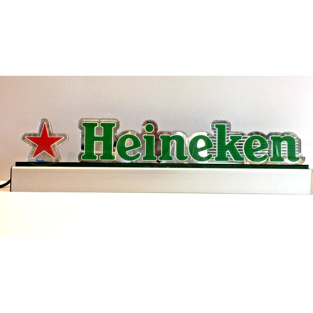 Illuminated Advertising Sign frm Heineken, 1980s For Sale - Image 4 of 11
