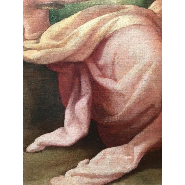 Green Jacopo da Empoli, Temperance, Oil on Canvas, Late 16th Century, Framed For Sale - Image 8 of 12