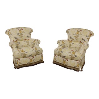 Baker High Quality Upholstered Living Room Chairs For Sale