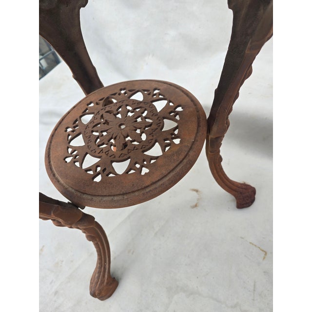 Metal 1940s Victorian Iron Bistro Tables, Pair For Sale - Image 7 of 10