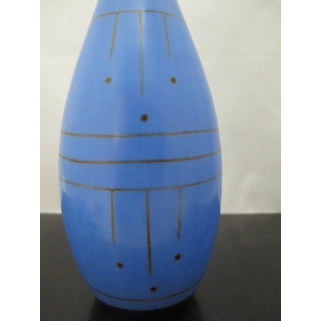 Ceramic Marcelo Prado Chulucanas Peru Pottery Graphic Modernist Bowling Pin Vase For Sale - Image 7 of 9