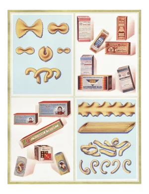 1935 Art Deco Print for Italian Pasta