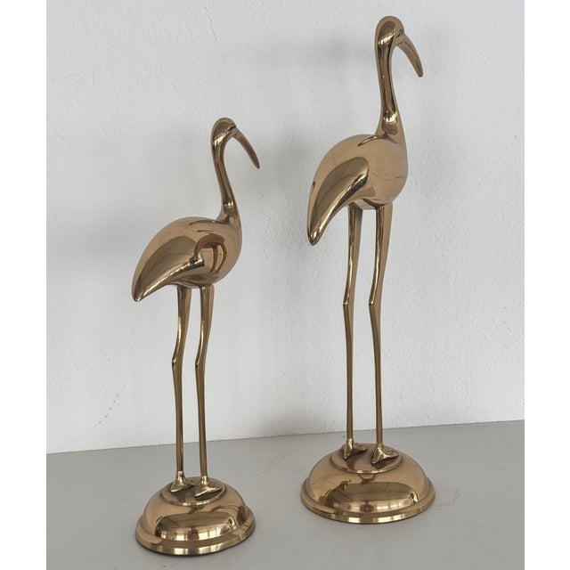 1970s Vintage Italian Brass Cranes, 1970s, Set of 2 For Sale - Image 5 of 13