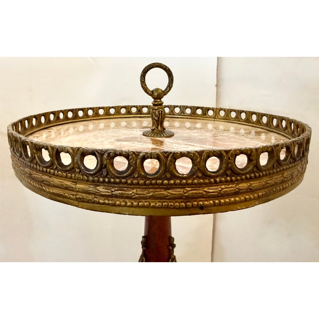1930s Pair of Antique French Wine Tables Louis XVI Style From 30's For Sale - Image 5 of 8