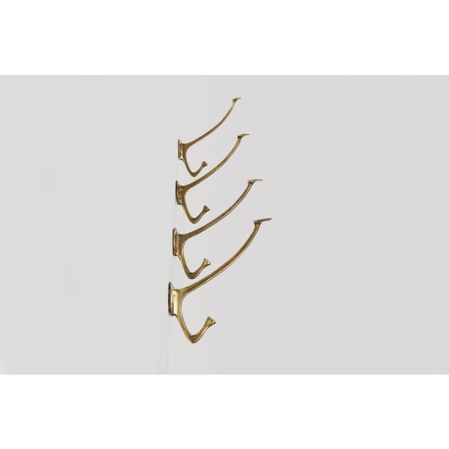 Art Nouveau Brass Wall Hooks from Adolf Loos, Vienna, Austria, 1910s, Set of 4 For Sale - Image 5 of 11