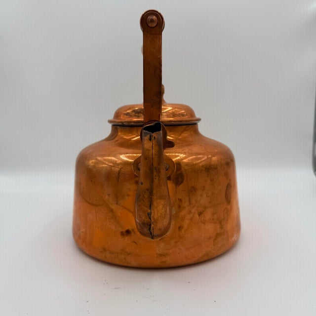 Vintage L’Etoile Fantuzzi Chile Copper Kettle With Wood Handle For Sale - Image 4 of 12