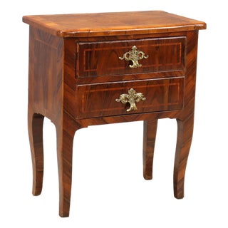 Antique Baroque Rosewood Bedside Table, 18th Century For Sale