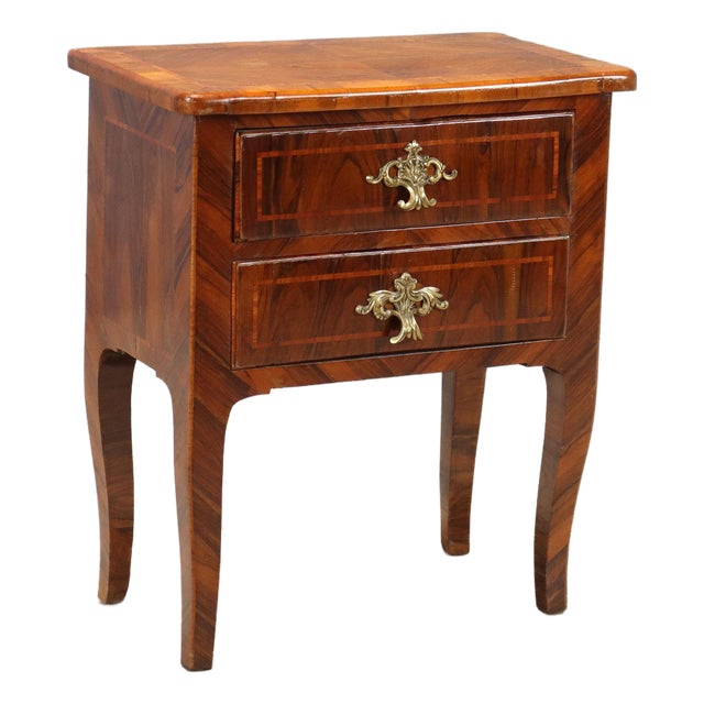 Antique Baroque Rosewood Bedside Table, 18th Century For Sale