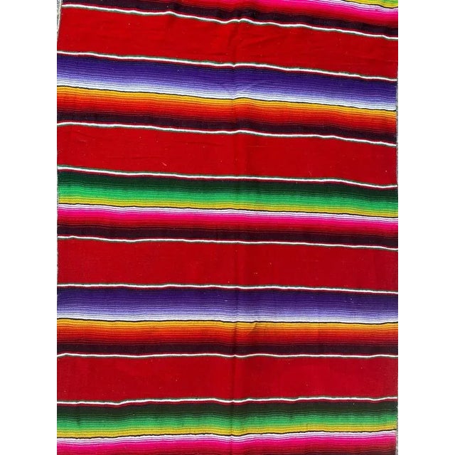 Vintage Hand Woven Colorful Runner For Sale - Image 12 of 16