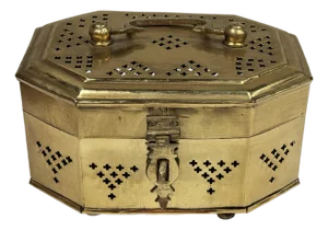 Large Vintage Brass Cricket Box*