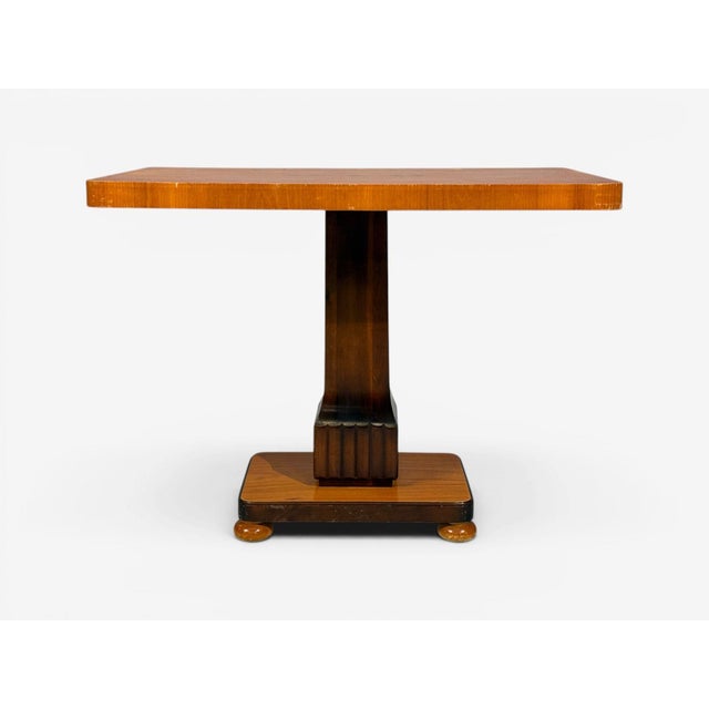Wood Swedish Art Deco, Inlaid Side Table, Stained Wood, Sweden, 1930s For Sale - Image 7 of 12