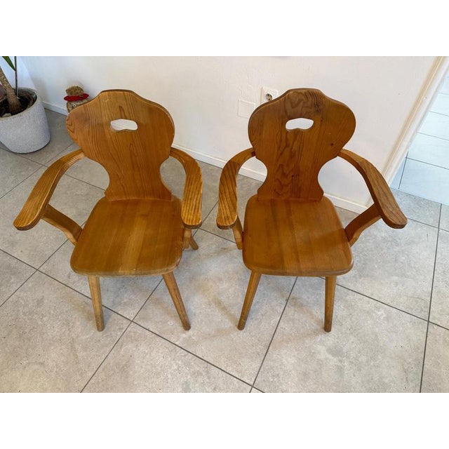 Rustic Farmhouse Armchair in Wood For Sale - Image 13 of 17