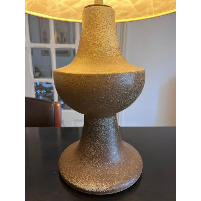 Large Brutalistic Sandstone Table Lamp, 1970s For Sale - Image 4 of 9