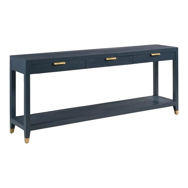 Woodbridge Furniture Gibson Console, Woodbridge Navy Finish For Sale
