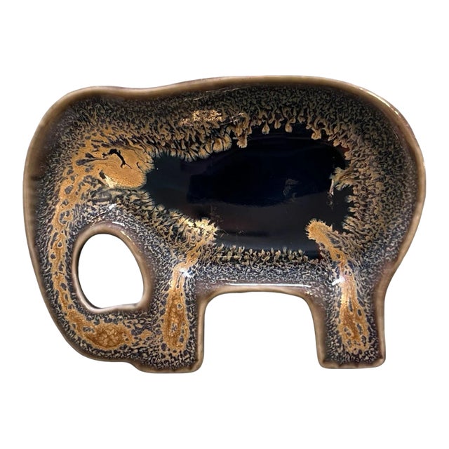 Vintage Ceramic Elephant Ashtray For Sale