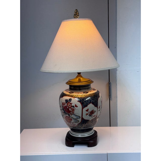Circa 1980's Japanese Imari Table Lamp For Sale In San Francisco - Image 6 of 12