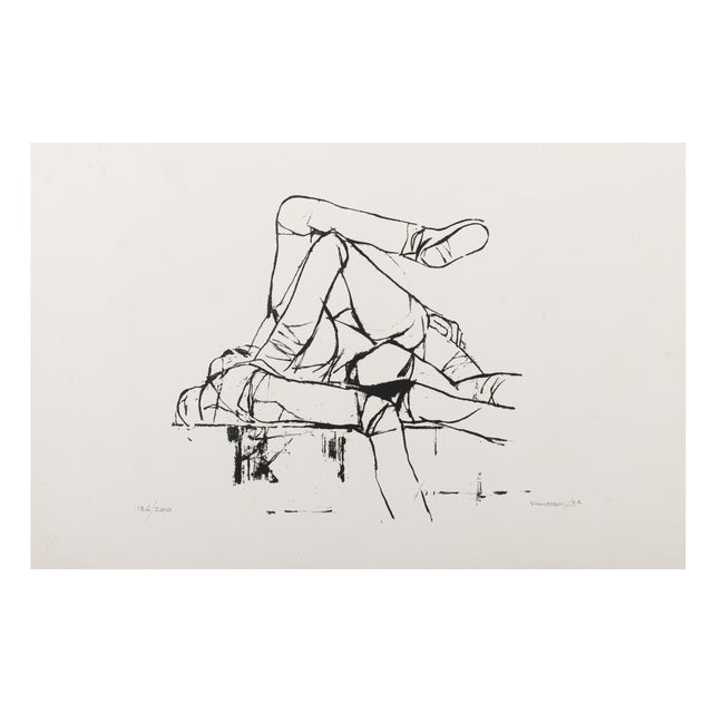 Luís Dourdil, Composition, 1984, Screenprint For Sale - Image 6 of 6