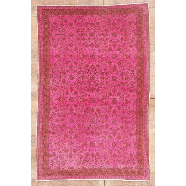 Vintage Turkish Pink Sivas Rug, 04'07 X 07'00 For Sale - Image 10 of 10
