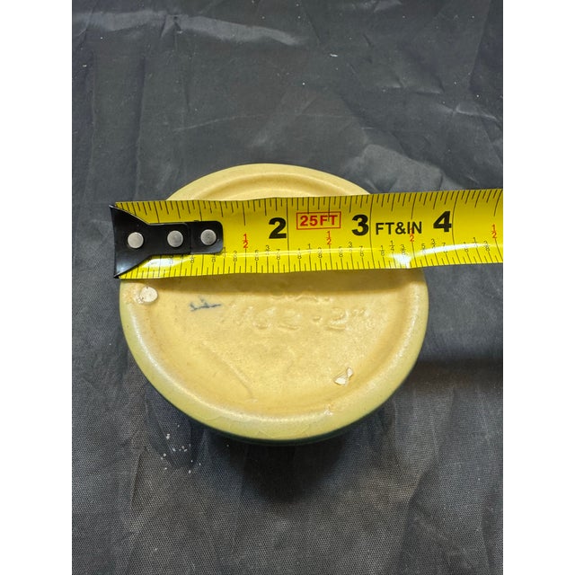 Vintage Roseville Pottery Zephyr Lily Single Candle Holder 1162-2 Evergreen MCM For Sale - Image 9 of 10