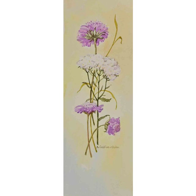 Anne Gallion-Krohn, Bouquet of Flowers, Original Drawing, Mid 20th Century For Sale