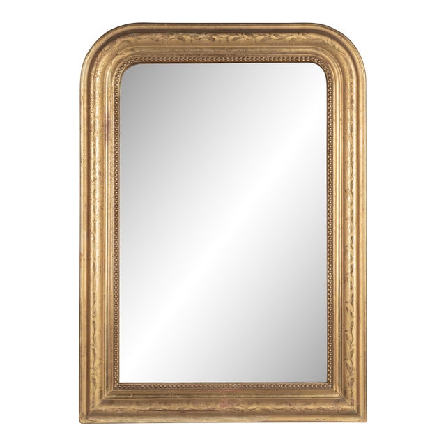 French Louis Philippe Style Gilded Mirror 26.75"w X 37.5"h For Sale