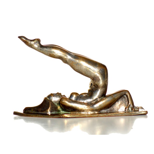 Woman Sculpture Annie Fokker Cottrau Italy, 1930-1940 Silver Bronze "Annie Cottrau" and "Fond Laganà Napoli" signed This...