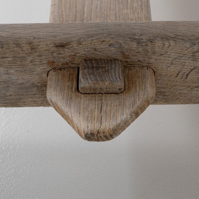 20th Century Belgian Oak Dining Table With Splayed Legs For Sale - Image 13 of 18