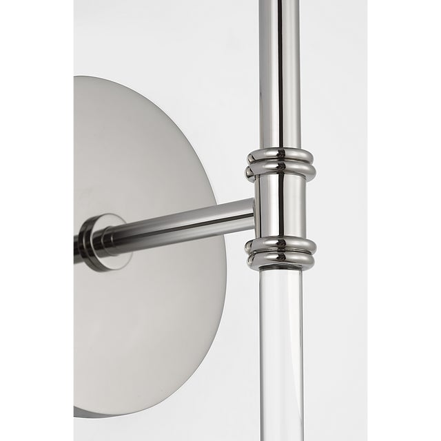Modern Suzanne Kasler for Visual Comfort Signature Camille 20" Cordless Sconce in Polished Nickel with Linen Shade For Sale - Image 3 of 6