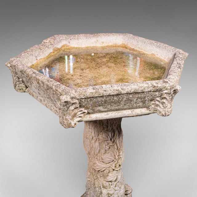 Vintage Ornamental Bird Bath, English, Water Feature, Country House Garden, 1960 For Sale - Image 9 of 11