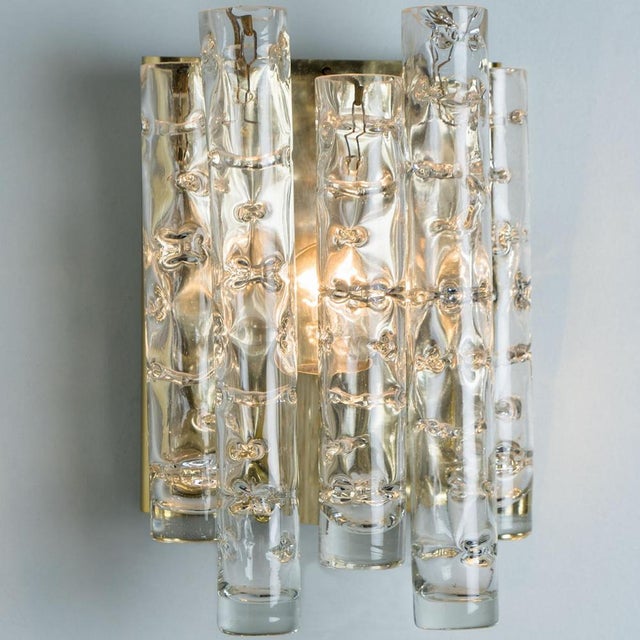 Metal Structured Tubes Wall Lights from Doria Leuchten, 1960s, Set of 2 For Sale - Image 7 of 16