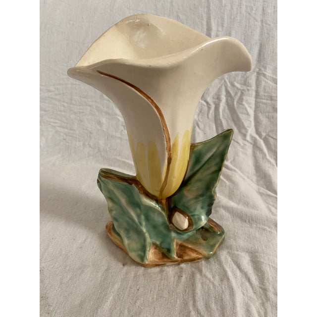 Early 20th Century Vintage McCoy Pottery Lily Flower Vase For Sale - Image 5 of 5