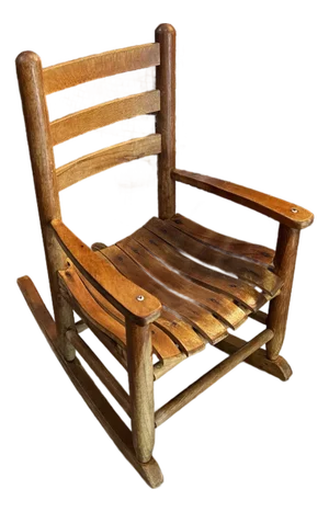 Petite Children’s Wooden Vintage Rocking Chair