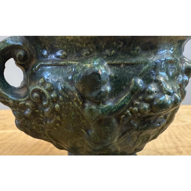 17th Century Small Spanish Colonial Neoclassical Ceramic Urn For Sale - Image 10 of 10